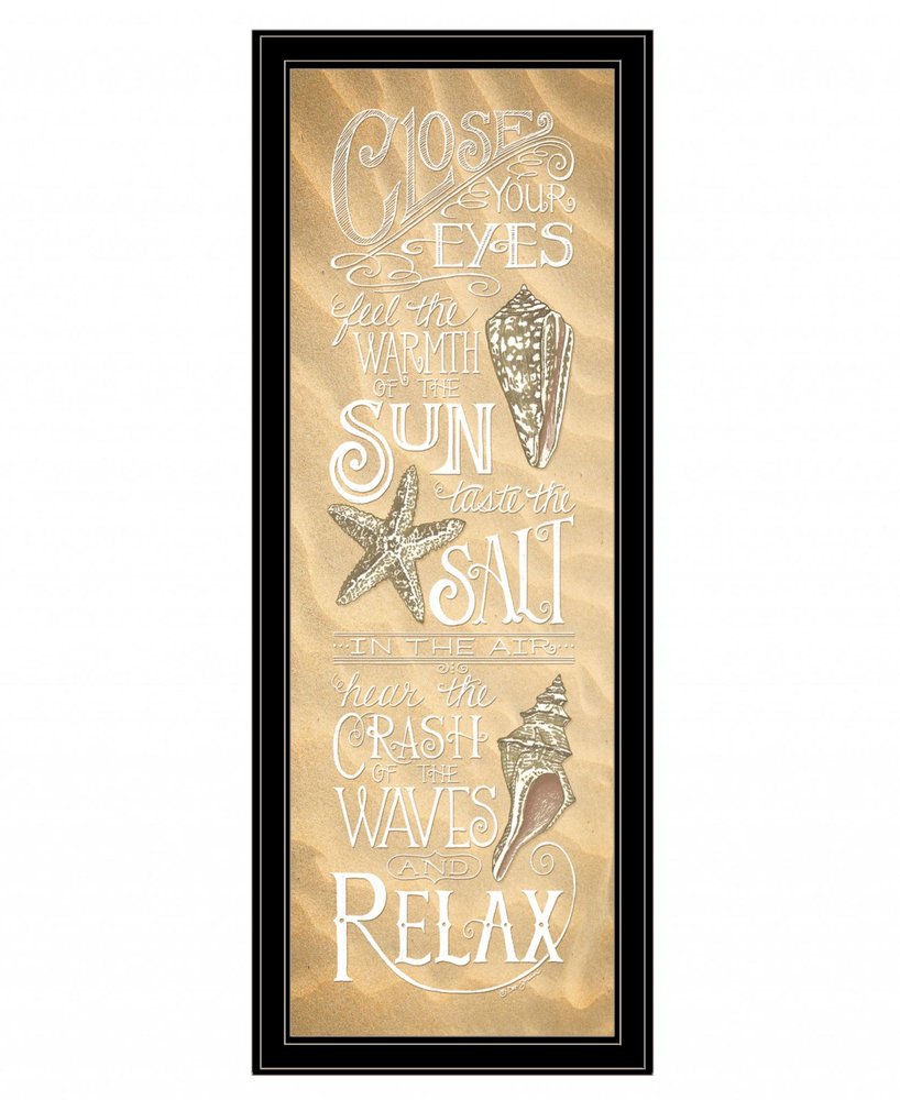 Close Your Eyes 3 Black Framed Print Wall Art