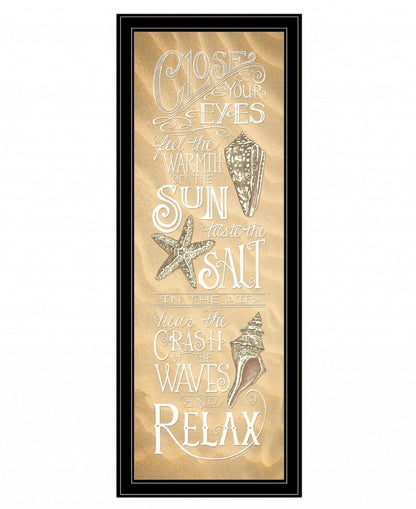 Close Your Eyes 3 Black Framed Print Wall Art