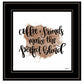 Coffee and Friends 2 White Framed Print Wall Art