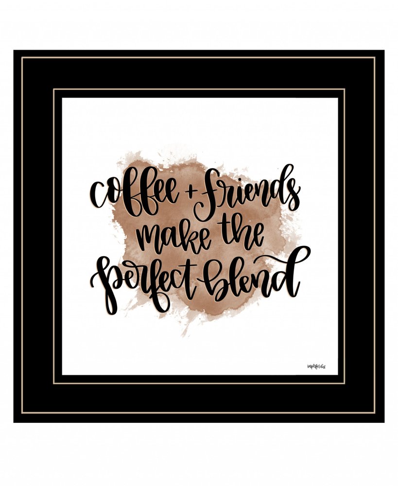 Coffee and Friends 2 White Framed Print Wall Art