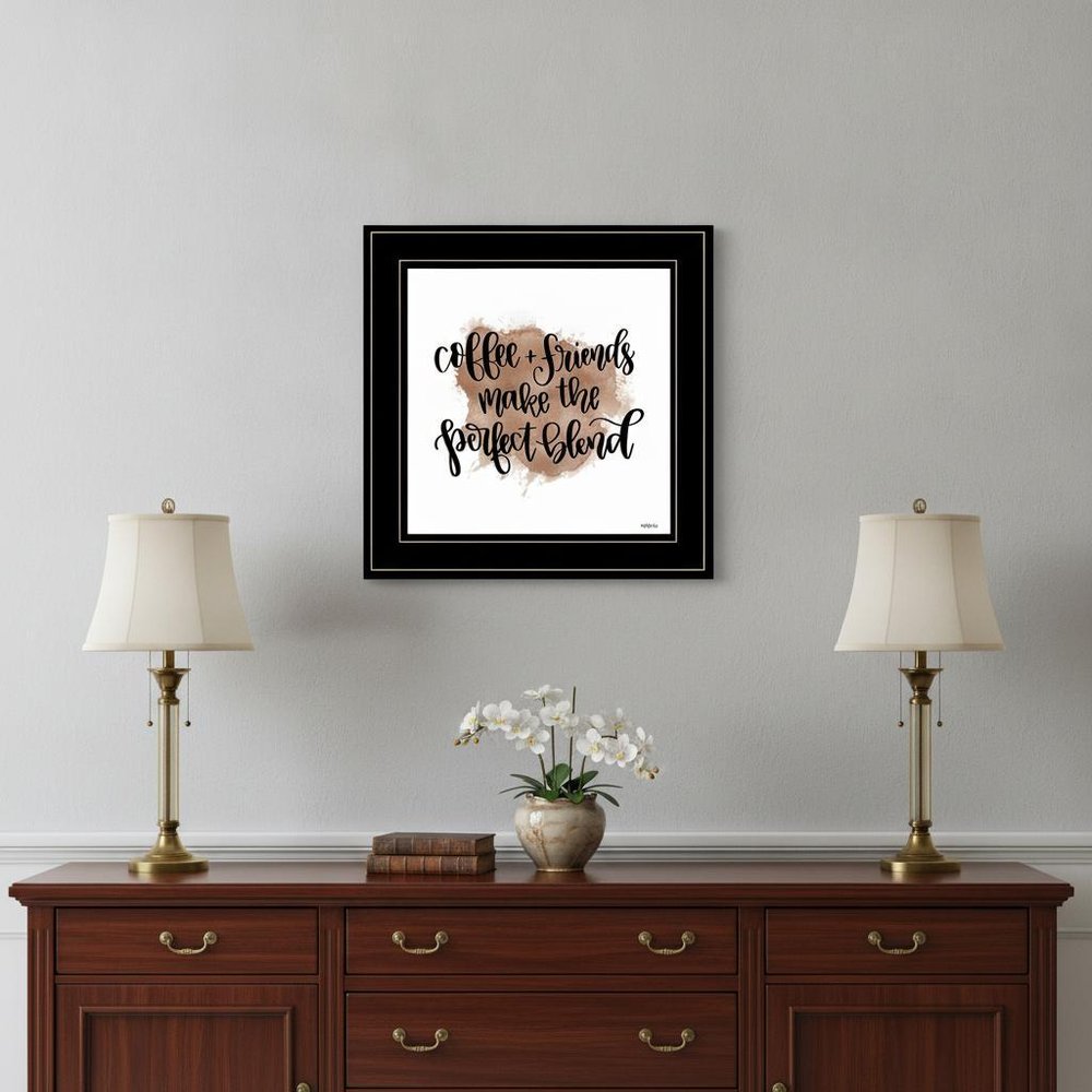 Coffee and Friends 2 White Framed Print Wall Art