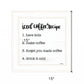 Iced Coffee Recipe 2 White Framed Print Wall Art