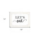 Lets Eat 2 White Framed Print Kitchen Wall Art