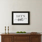 Lets Eat 3 Black Framed Print Kitchen Wall Art