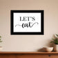 Lets Eat 3 Black Framed Print Kitchen Wall Art