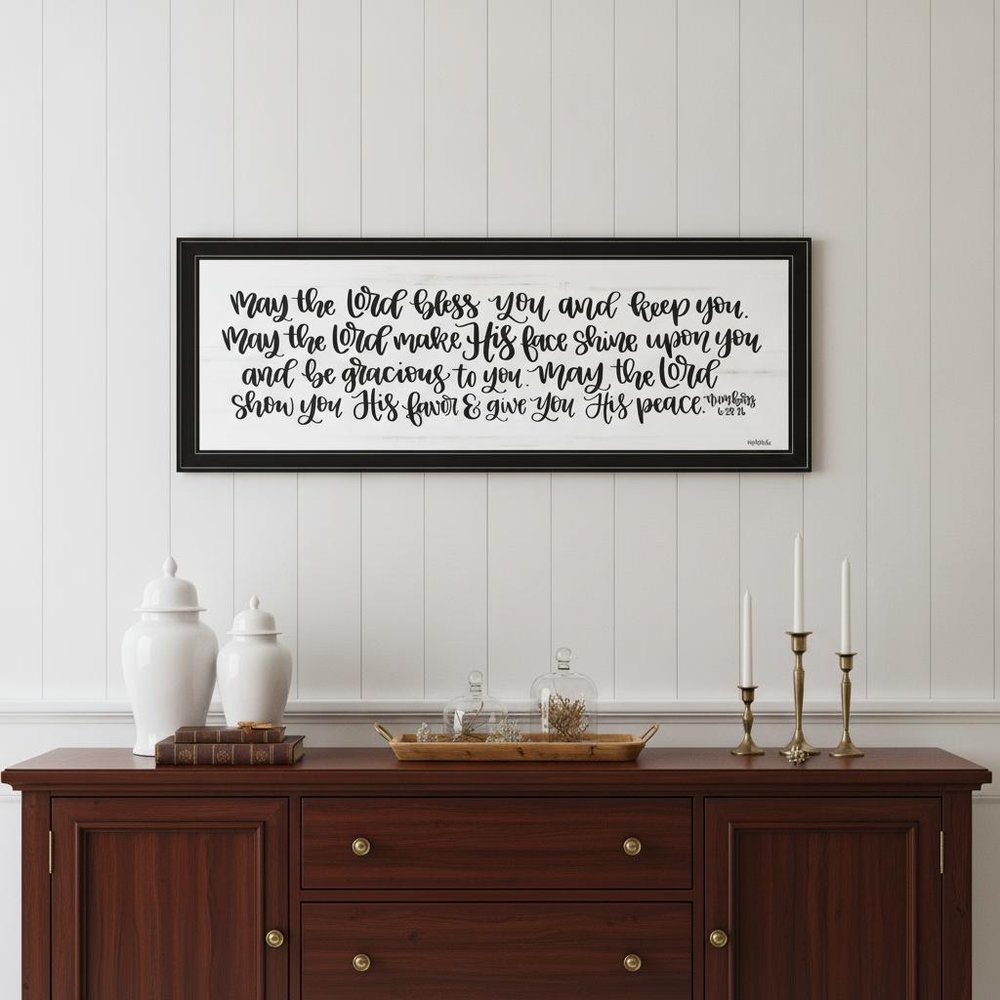 May the Lord Bless You and Keep You 2 Black Framed Print Wall Art