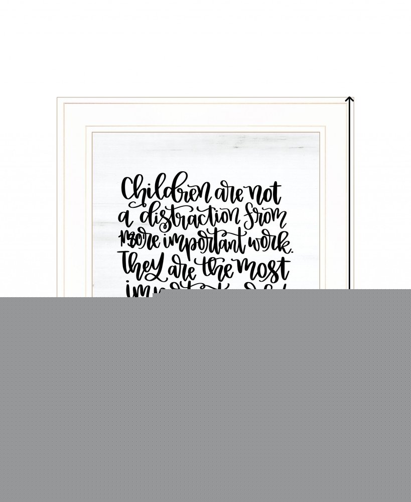 The Most Important Work 2 White Framed Print Wall Art
