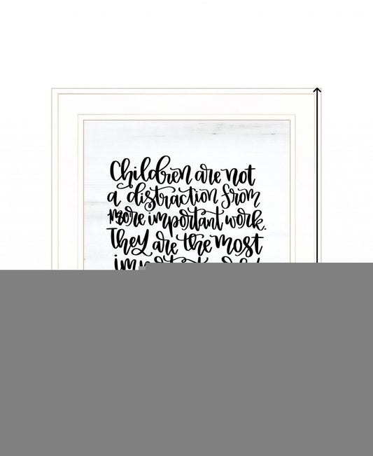 The Most Important Work 2 White Framed Print Wall Art