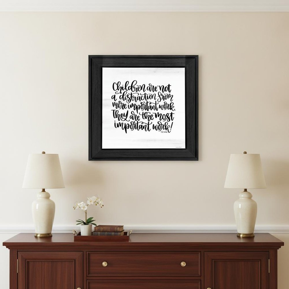 The Most Important Work 3 Black Framed Print Wall Art