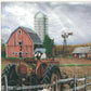 The Old Tractor 2 White Framed Print Wall Art