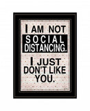 Social Distancing 2 Black Framed Print Wall Art