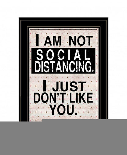 Social Distancing 2 Black Framed Print Wall Art