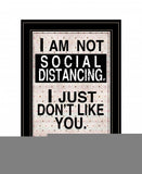 Social Distancing 2 Black Framed Print Wall Art