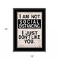 Social Distancing 2 Black Framed Print Wall Art