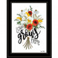 Love Grows Here 3 White Framed Print Wall Art