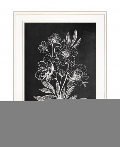 Vintage Chalkboard 2 White Framed Print Wall Art