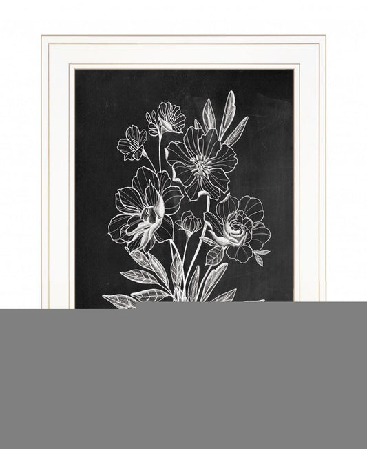 Vintage Chalkboard 2 White Framed Print Wall Art