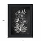 Vintage Chalkboard Flowers Black Framed Print Wall Art