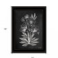 Vintage Chalkboard Flowers Black Framed Print Wall Art