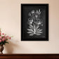 Vintage Chalkboard Flowers Black Framed Print Wall Art