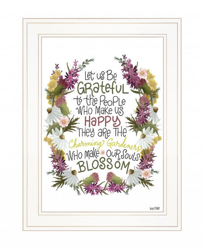 Charming Garden 3 White Framed Print Wall Art