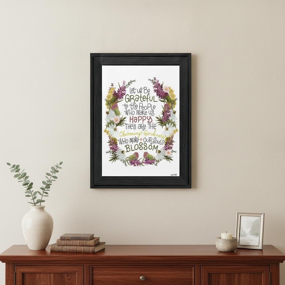 Charming Garden 3 White Framed Print Wall Art