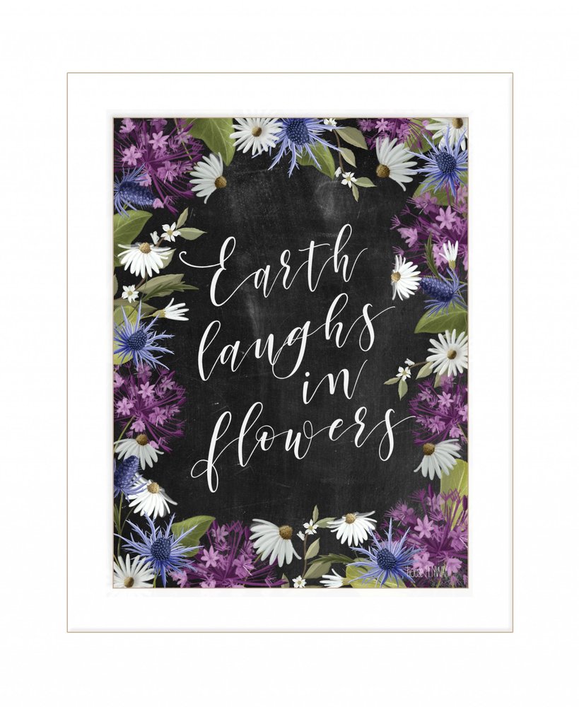Earth Laughs in Flowers 3 White Framed Print Wall Art