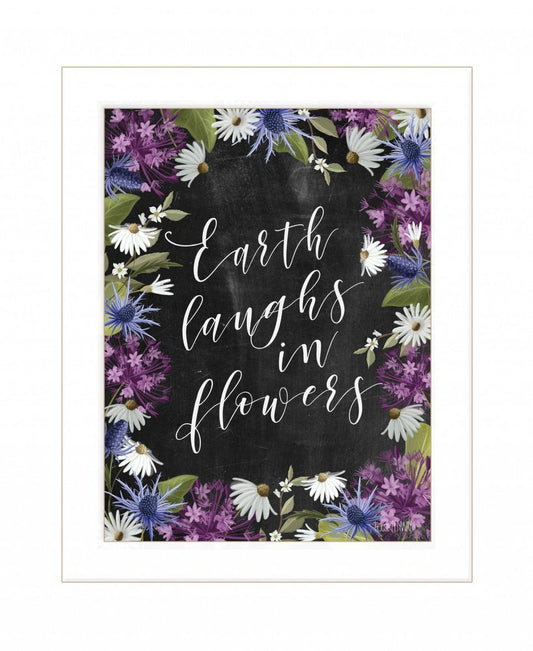 Earth Laughs in Flowers 3 White Framed Print Wall Art