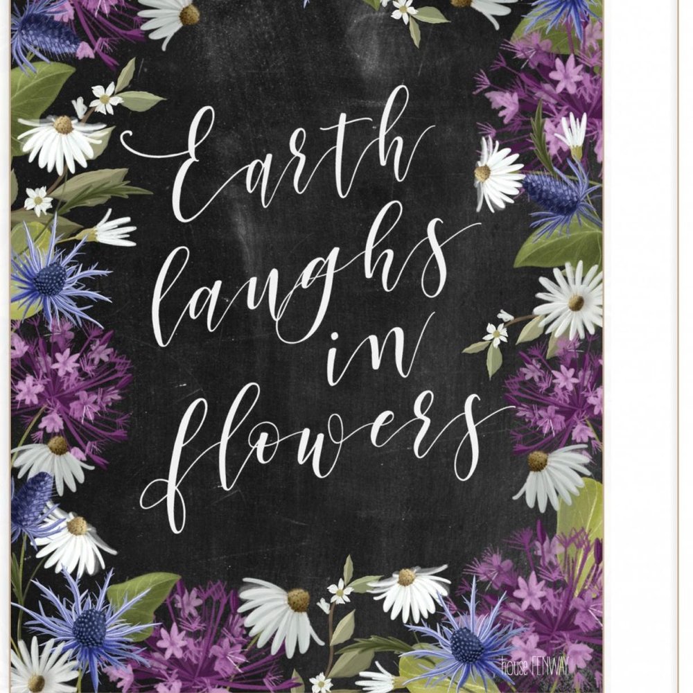 Earth Laughs in Flowers 3 White Framed Print Wall Art