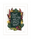 Grateful Heart 3 White Framed Print Wall Art