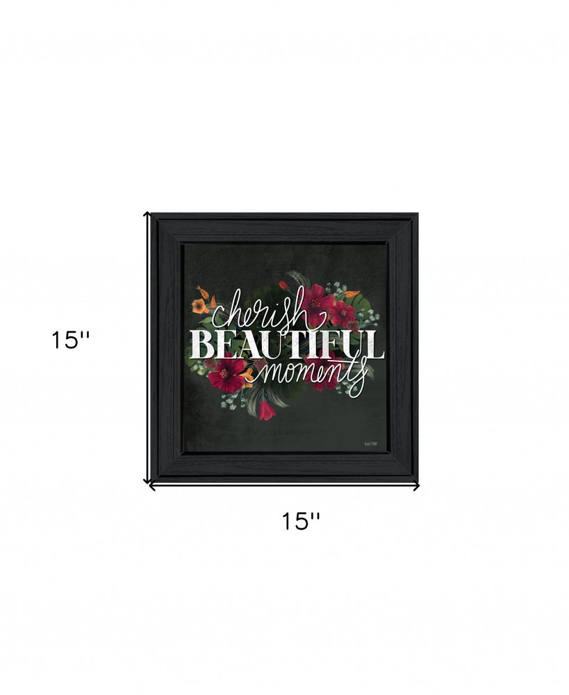 Cherish the Moments 3 Black Framed Print Wall Art