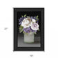 Lilac Mason Jar Floral 3 Black Framed Wall Art