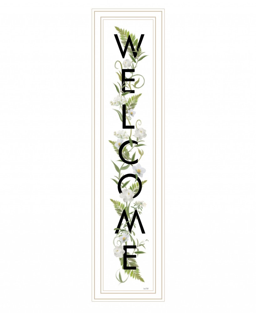 Welcome Sign II 4 White Framed Print Wall Art
