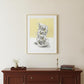 Time for Tea Yellow 1 White Framed Print Wall Art