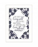 The Secret to Living Well 1 White Framed Print Wall Art