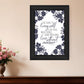 The Secret to Living Well 2 Black Framed Print Wall Art