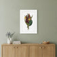 Tropical Sprig 2 White Framed Print Wall Art