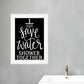 Shower Together 1 White Framed Print Wall Art