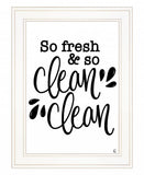 So Clean Clean 1 White Framed Print Bathroom Wall Art