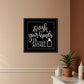 Wash Your Hands 2 Black Framed Print Bathroom Wall Art