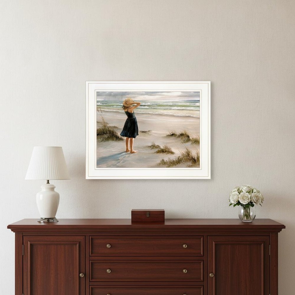 Black Dress 1 White Framed Print Wall Art