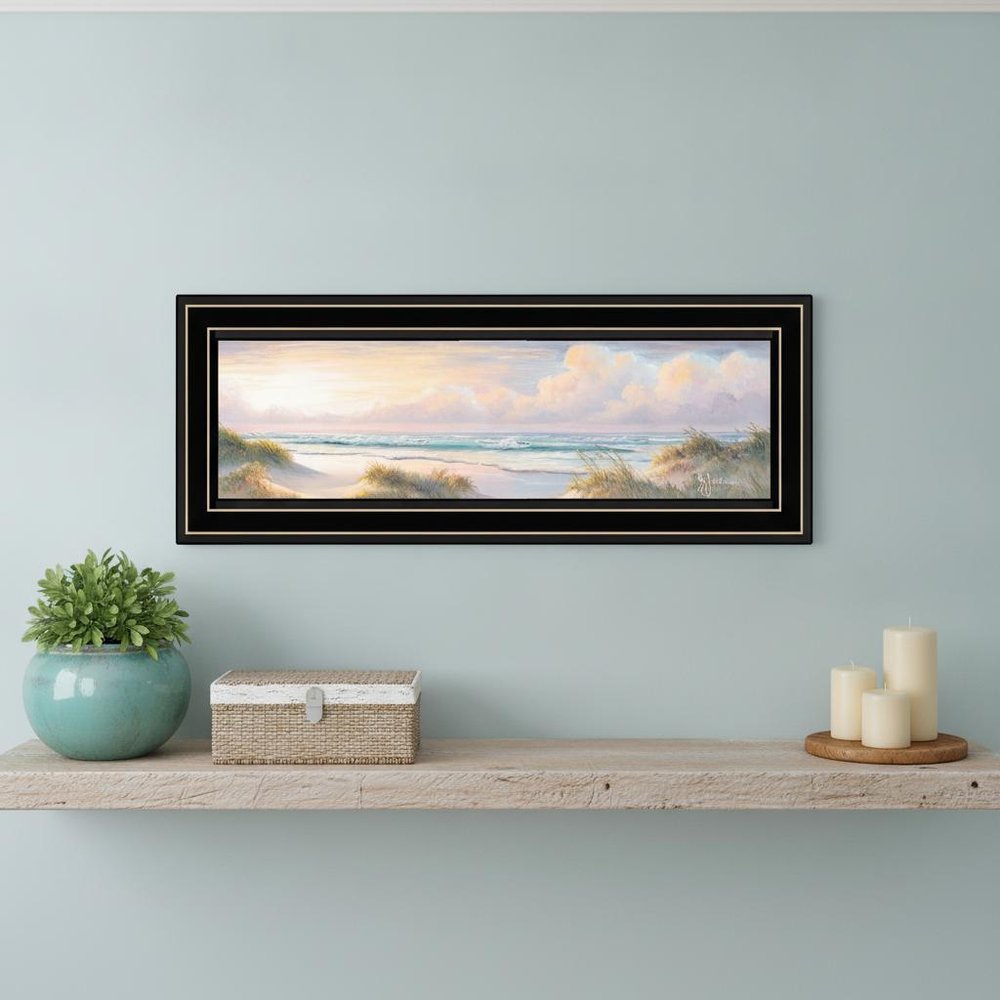 Seascape II 3 Black Framed Print Wall Art