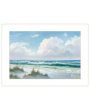 Beach 6 White Framed Print Wall Art