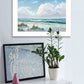 Beach 6 White Framed Print Wall Art