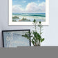 Beach 7 White Framed Print Wall Art