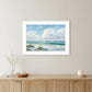 Beach 7 White Framed Print Wall Art