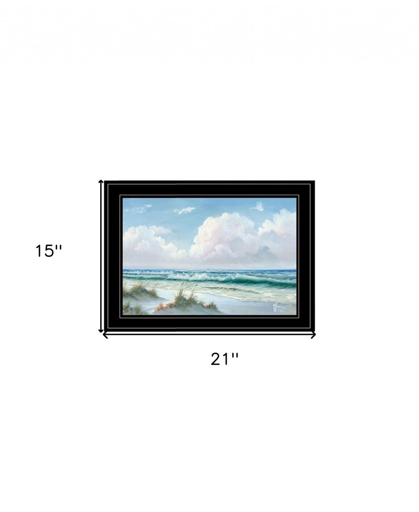 Beach 7 White Framed Print Wall Art