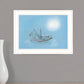 Misty Morning 1 White Framed Print Wall Art