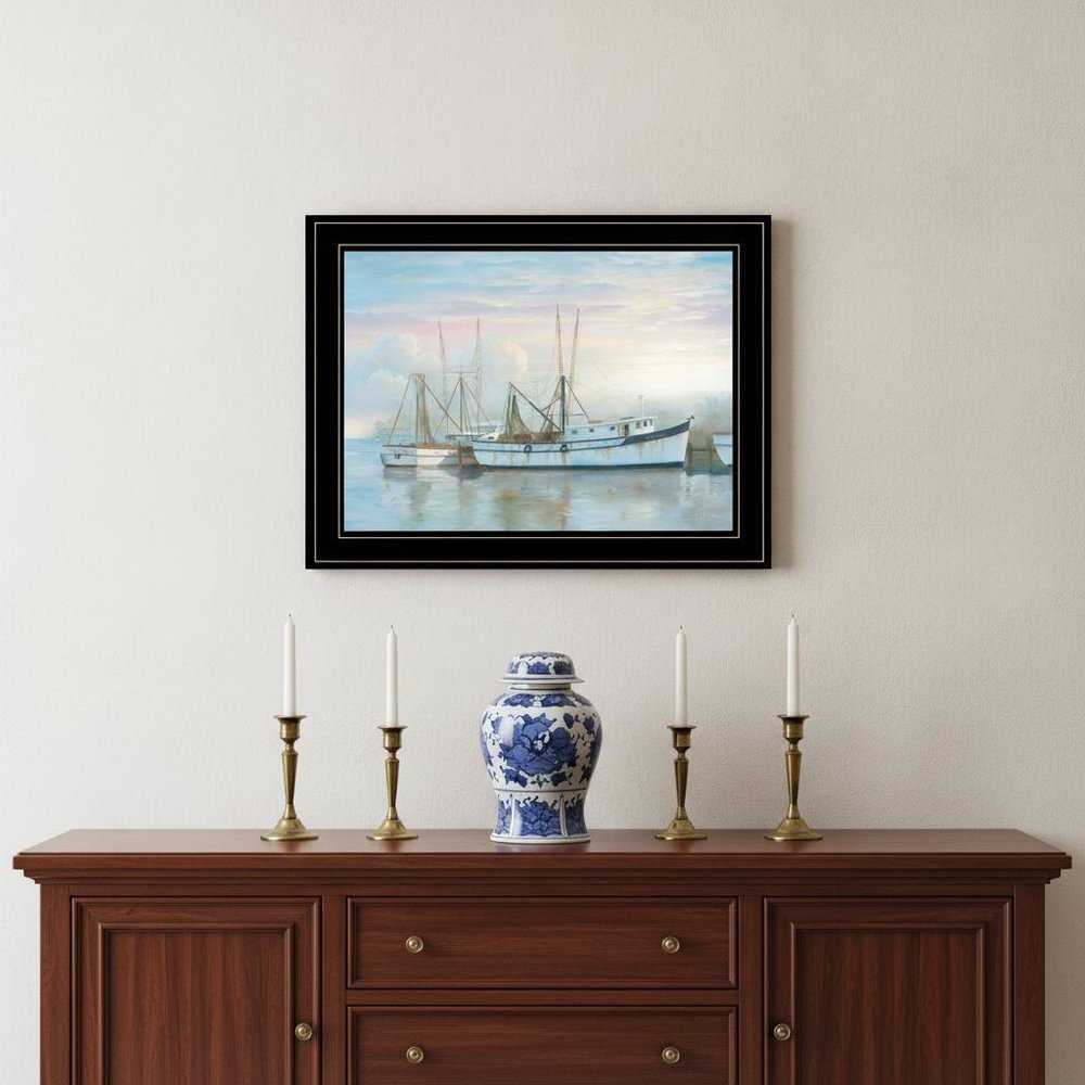 North Star at Rest 2 Black Framed Print Wall Art