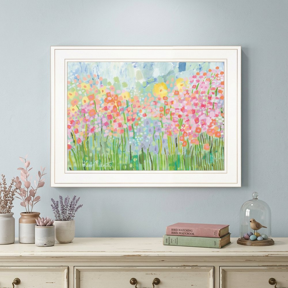 Growing Things NO 4 White Framed Print Wall Art